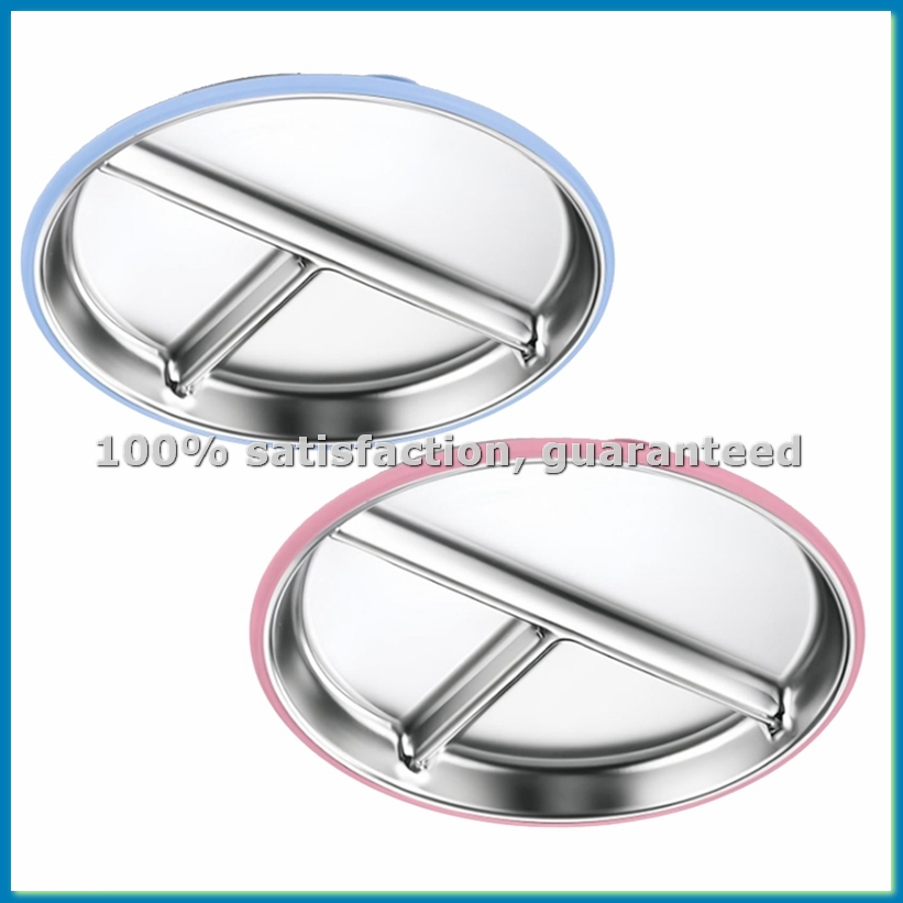 Plate Suction Toddler - 2 детских тарелки из нержавеющей стали,