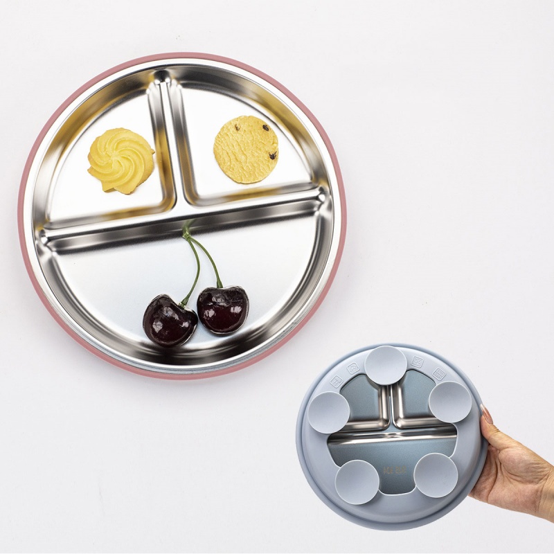 Plate Suction Toddler - 2 шт. детских тарелок из нержавеющей