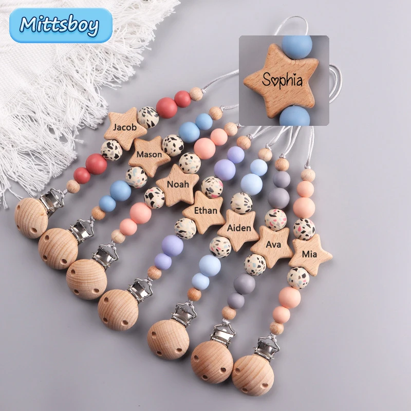 Baby Food Name - НОВОЕ индивидуальное имя, деревянная персонализированная цепочка