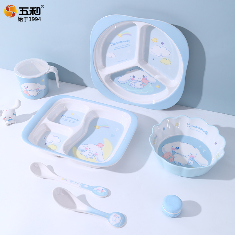 Baby Food Menu - Посуда Sanrio, миска против ожогов, блюдце,