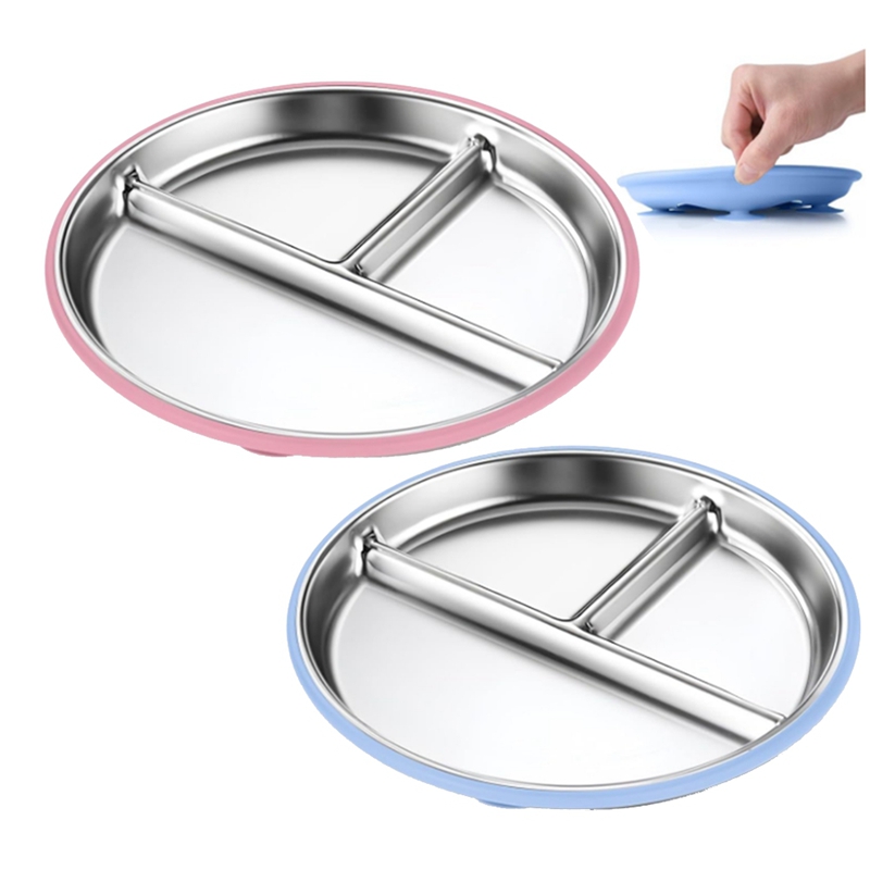 2 детских тарелки из нержавеющ – обзор и цена Plate Suction Toddler
