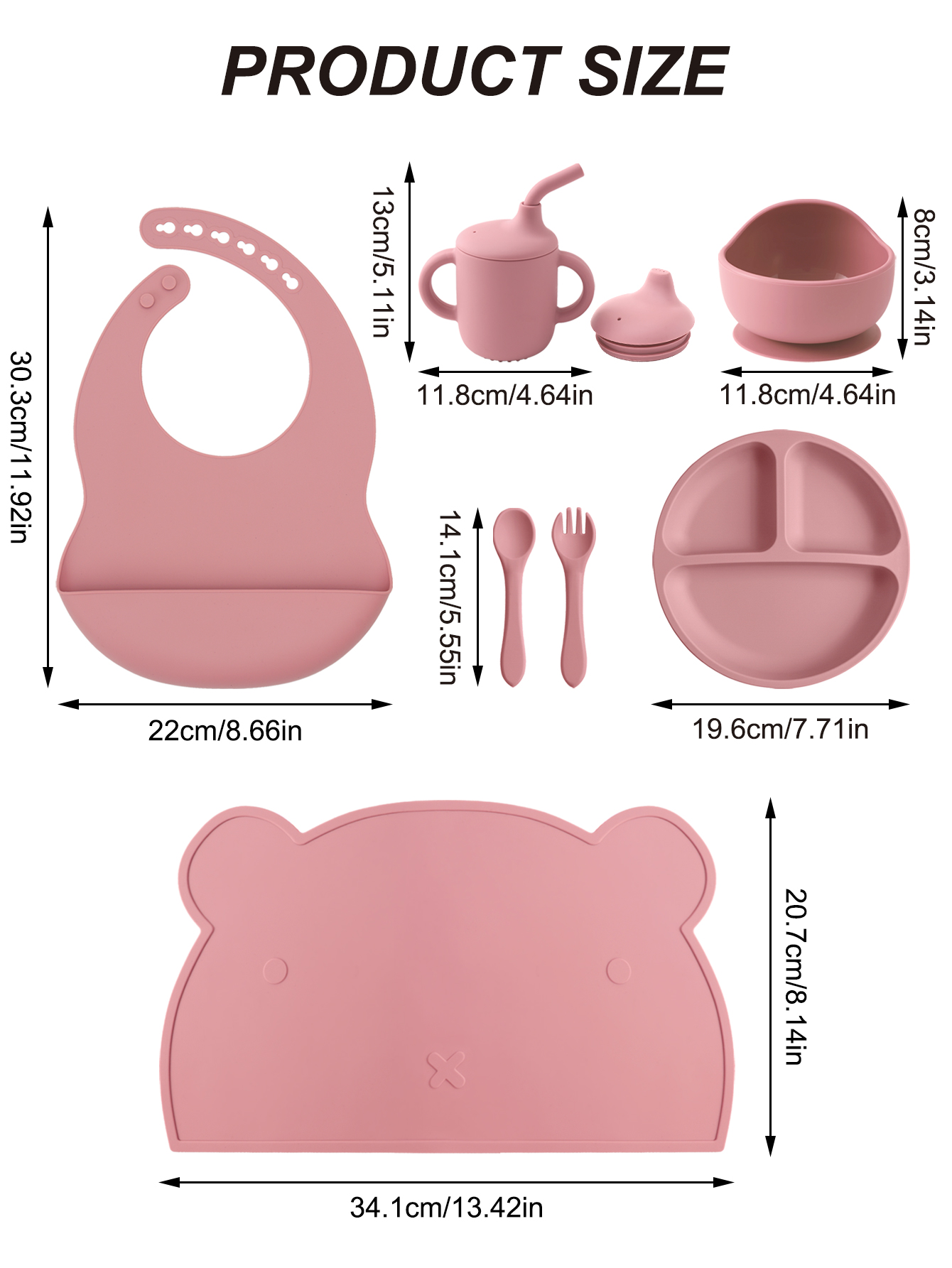 7 шт. силиконовый набор для ко – обзор и цена Plate Suction Toddler